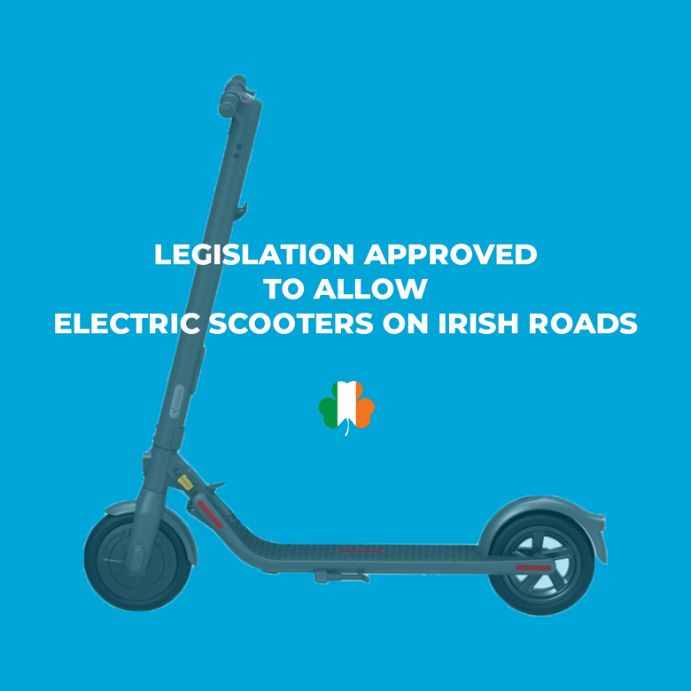Adult electric scooter, available from Electric Travels - a UK online retailer. This blog discusses the new and approved legislation that allows electric scooters on Irish roads.