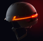 Livall  BH51M urban cycle helmet an automatic sensor lighting bike helmet with smart LED inductive lighting. https://electrictravels.co.uk