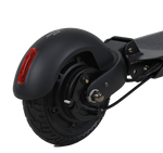 Rear tyre of E-scooter. Fast electric scooter for adults. 